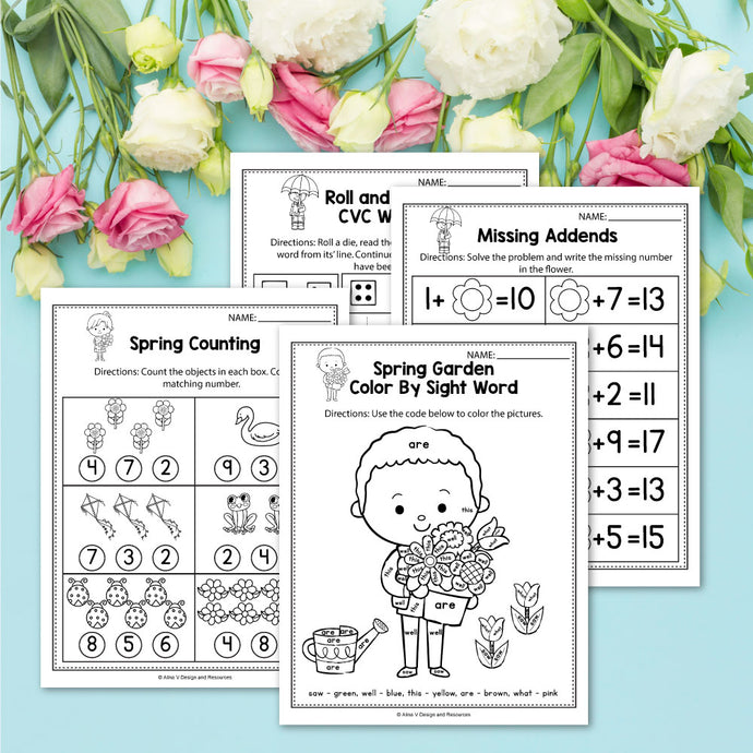 FREE Spring Worksheets For Kindergarten