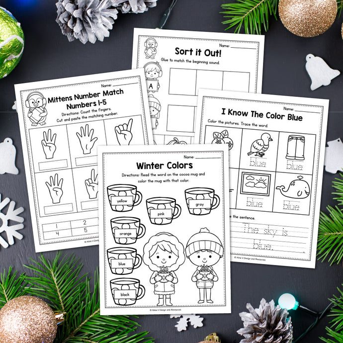 Free Printable Winter Worksheets For Preschool