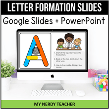 Load image into Gallery viewer, Letter Formation Slides with GIFs - PowerPoint and Google Slides