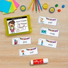 Load image into Gallery viewer, Short Vowel Themed Phonics Task Cards - SOR Aligned GROWING BUNDLE