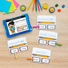 Load image into Gallery viewer, Short Vowel Themed Phonics Task Cards - SOR Aligned GROWING BUNDLE