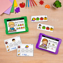 Load image into Gallery viewer, Short Vowel Themed Phonics Task Cards - SOR Aligned GROWING BUNDLE