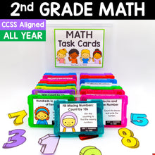 Load image into Gallery viewer, 2nd Grade Math Task Cards - CCSS Aligned