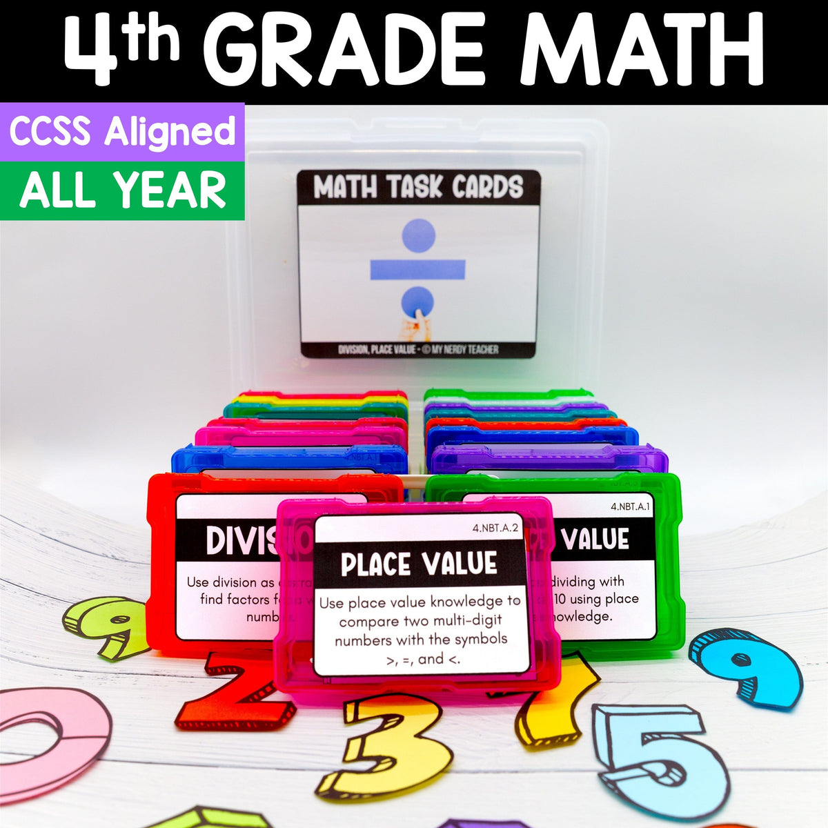 4th Grade Math Task Cards - CCSS Aligned – My Nerdy Teacher