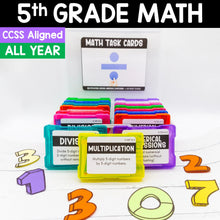 Load image into Gallery viewer, 5th Grade Math Task Cards - CCSS Aligned