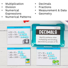 Load image into Gallery viewer, 5th Grade Math Task Cards - CCSS Aligned
