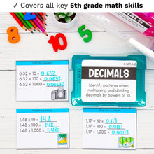 Load image into Gallery viewer, 5th Grade Math Task Cards - CCSS Aligned