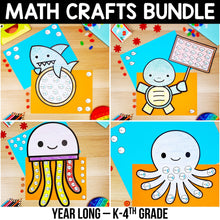Load image into Gallery viewer, Math Crafts YEAR-LONG MEGA BUNDLE K-4th Grade