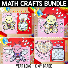 Load image into Gallery viewer, Math Crafts YEAR-LONG MEGA BUNDLE K-4th Grade