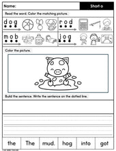 Load image into Gallery viewer, Read, Color, Build & Write Decodable Sentences