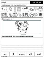 Load image into Gallery viewer, Read, Color, Build & Write Decodable Sentences