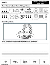 Load image into Gallery viewer, Read, Color, Build & Write Decodable Sentences