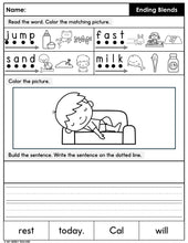 Load image into Gallery viewer, Read, Color, Build & Write Decodable Sentences