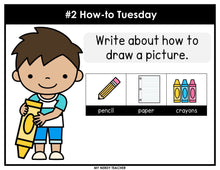 Load image into Gallery viewer, Morning Work Writing Prompts 1st Grade YEAR LONG BUNDLE - Google Slides & PowerPoint