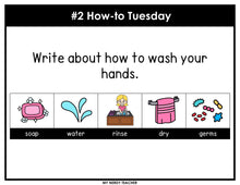 Load image into Gallery viewer, Morning Work Writing Prompts 1st Grade YEAR LONG BUNDLE - Google Slides & PowerPoint