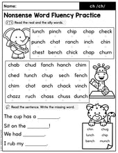 Load image into Gallery viewer, Real and Nonsense Word Fluency Practice