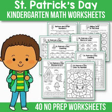Load image into Gallery viewer, St Patrick's Day Activities Kindergarten, St Patrick's Day Math Worksheets