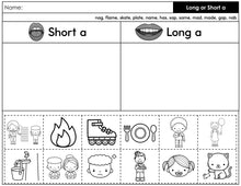 Load image into Gallery viewer, FREE Short vs Long Vowels Worksheets