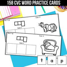 Load image into Gallery viewer, Buy3Get1 FREE B9 - Phonics Books, CVC Word Families, Sequencing, Alphabet Crafts