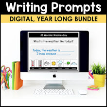 Load image into Gallery viewer, Morning Work Writing Prompts 1st Grade YEAR LONG BUNDLE - Google Slides & PowerPoint