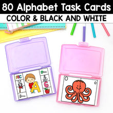 Load image into Gallery viewer, FREE 80 Alphabet Task Cards Centers Mega Bundle