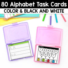Load image into Gallery viewer, FREE 80 Alphabet Task Cards Centers Mega Bundle