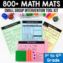 Load image into Gallery viewer, 800+ Math Mats and Graphic Organizers MEGA BUNDLE  - 1st to 4th Grade - Small Group Intervention Tool Kit