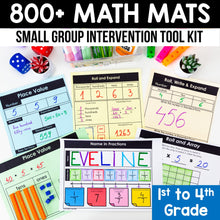 Load image into Gallery viewer, 800+ Math Mats and Graphic Organizers MEGA BUNDLE  - 1st to 4th Grade - Small Group Intervention Tool Kit