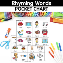 Load image into Gallery viewer, FREE Rhyming CVC Words Pocket Chart Bundle
