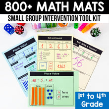 Load image into Gallery viewer, 800+ Math Mats and Graphic Organizers MEGA BUNDLE  - 1st to 4th Grade - Small Group Intervention Tool Kit