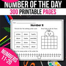 Load image into Gallery viewer, Buy3Get1 FREE B8 - Morning Bins, Kindergarten Centers, Digital Calendar, Numbers 0 to 20