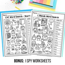 Load image into Gallery viewer, Buy3Get1 FREE B9 - Phonics Books, CVC Word Families, Sequencing, Alphabet Crafts