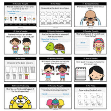 Load image into Gallery viewer, Morning Work Writing Prompts 2nd-3rd Grade YEAR LONG BUNDLE - Editable Google Slides & PowerPoint