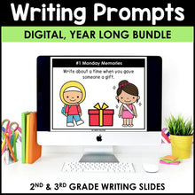 Load image into Gallery viewer, Morning Work Writing Prompts 2nd-3rd Grade YEAR LONG BUNDLE - Editable Google Slides & PowerPoint