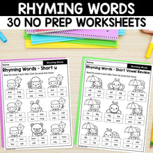 Load image into Gallery viewer, Rhyming Worksheets