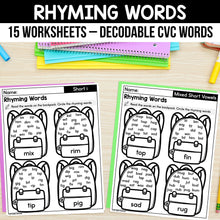 Load image into Gallery viewer, Rhyming Words Worksheets