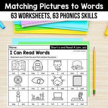 Load image into Gallery viewer, Matching Pictures to Words - Phonics Worksheets