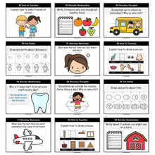Load image into Gallery viewer, Morning Work Writing Prompts 2nd-3rd Grade YEAR LONG BUNDLE - Editable Google Slides & PowerPoint