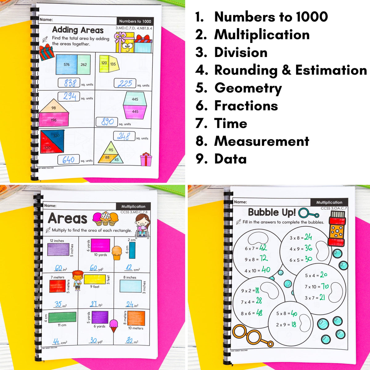 BUY 3, GET 1 FREE B24: 3rd Grade Math Mega Bundle – My Nerdy Teacher