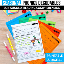 Load image into Gallery viewer, Seasonal Science of Reading Comprehension Passages (EDITABLE) MEGA BUNDLE - K - 2nd Grade