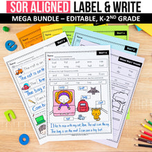 Load image into Gallery viewer, Buy3Get1 FREE B7 - Morning Work, Writing Prompts, Label & Write, Phonics Directed Drawing