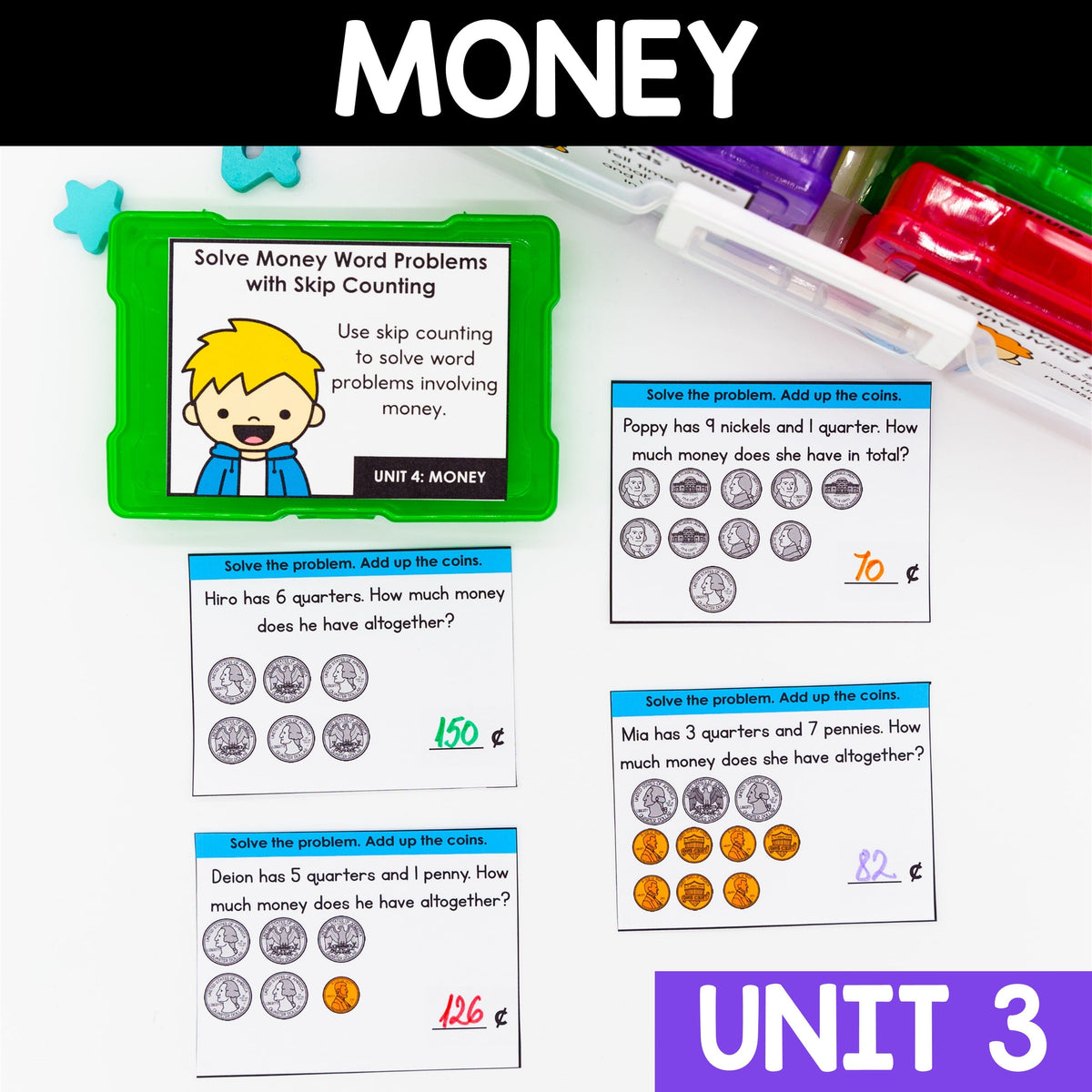 Money - 2nd Grade Math Task Cards - CCSS Aligned – My Nerdy Teacher