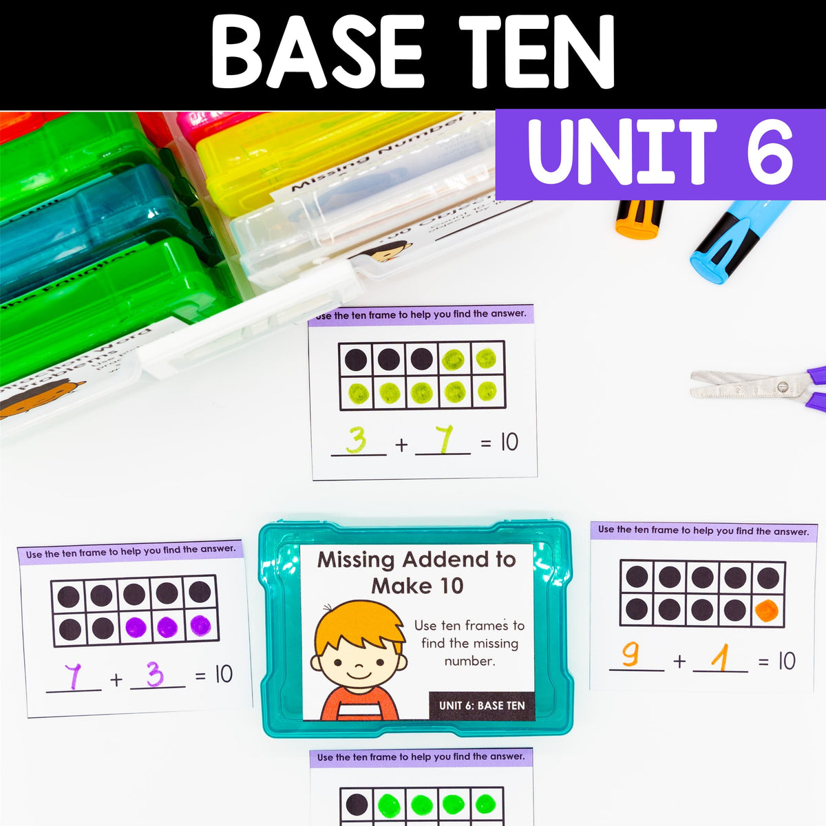 Base Ten Kindergarten Math Task Cards - CCSS Aligned – My Nerdy Teacher