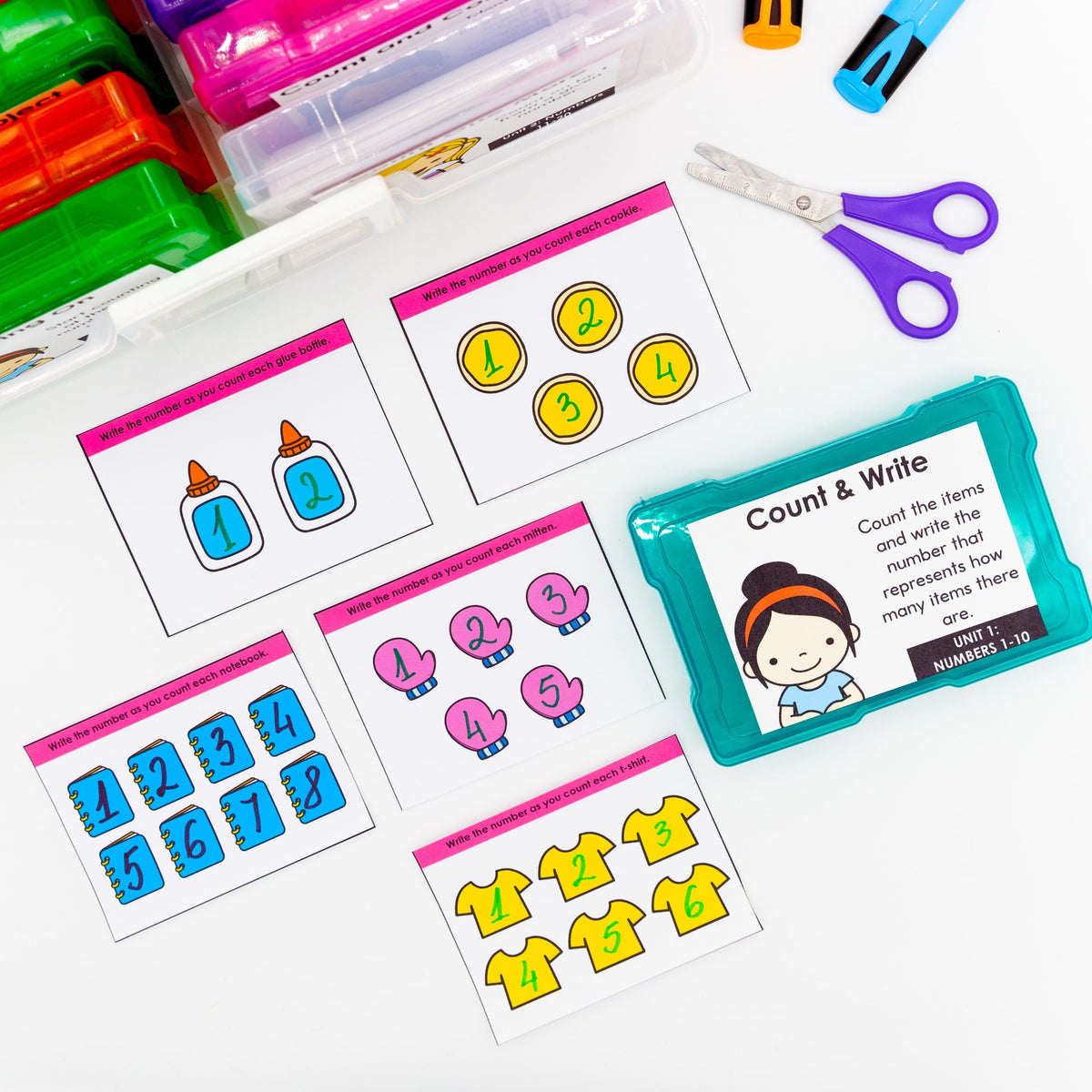 Numbers 1 To 10 Kindergarten Math Task Cards - CCSS Aligned – My Nerdy ...