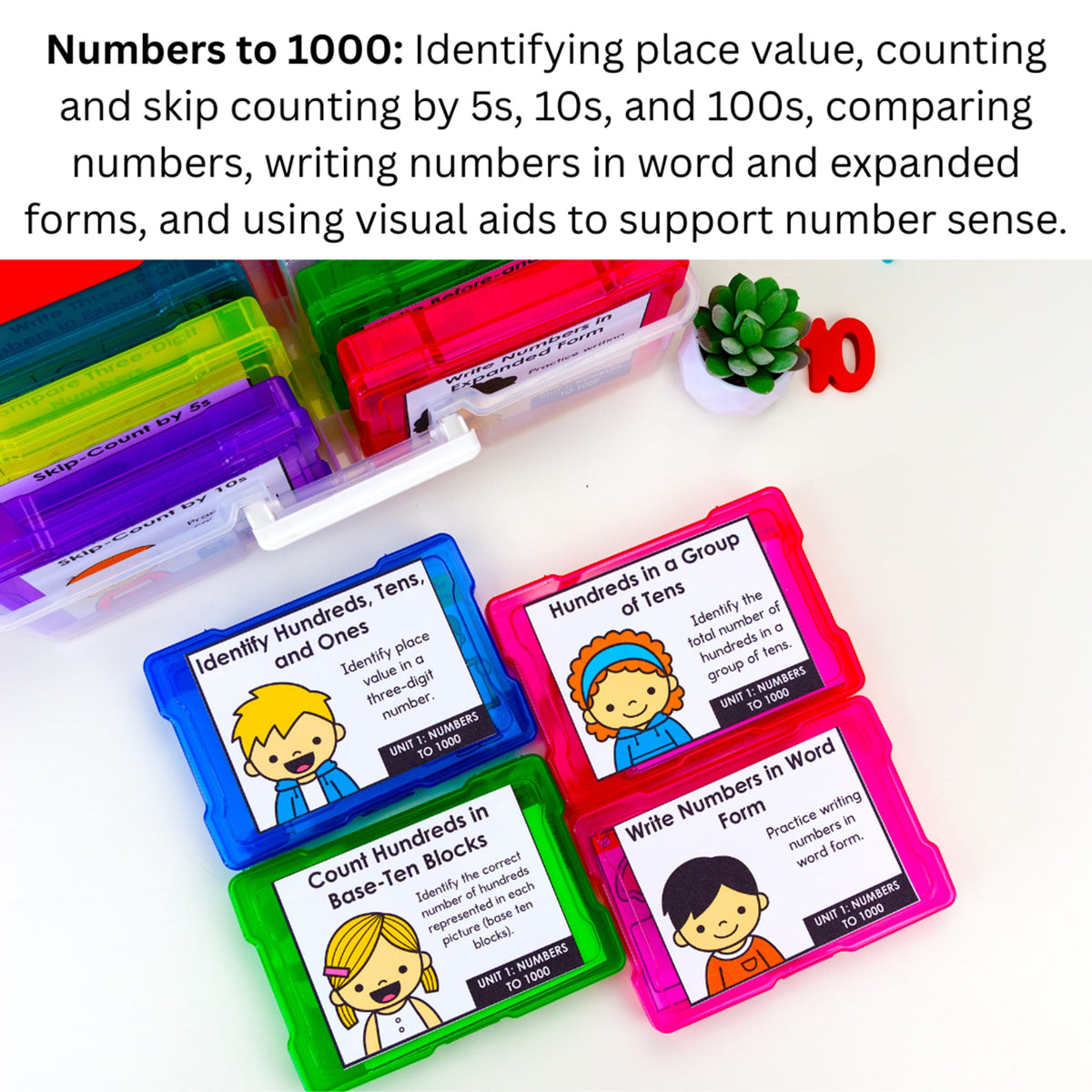 Numbers to 1000 - 2nd Grade Math Task Cards - CCSS Aligned – My Nerdy ...