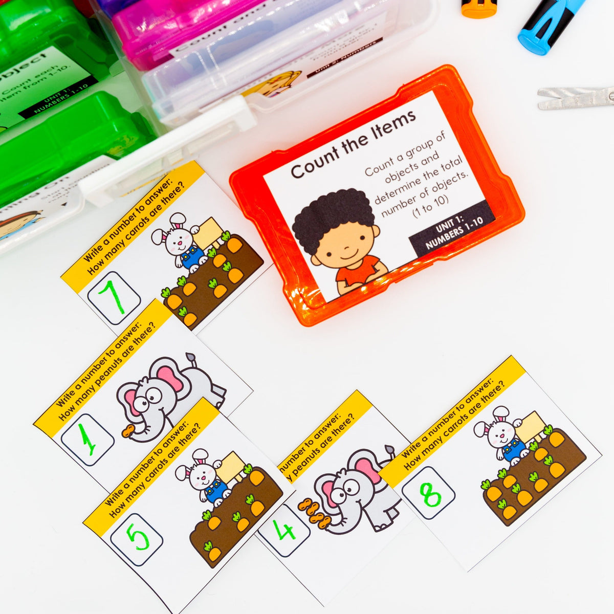 Numbers 1 To 10 Kindergarten Math Task Cards - CCSS Aligned – My Nerdy ...