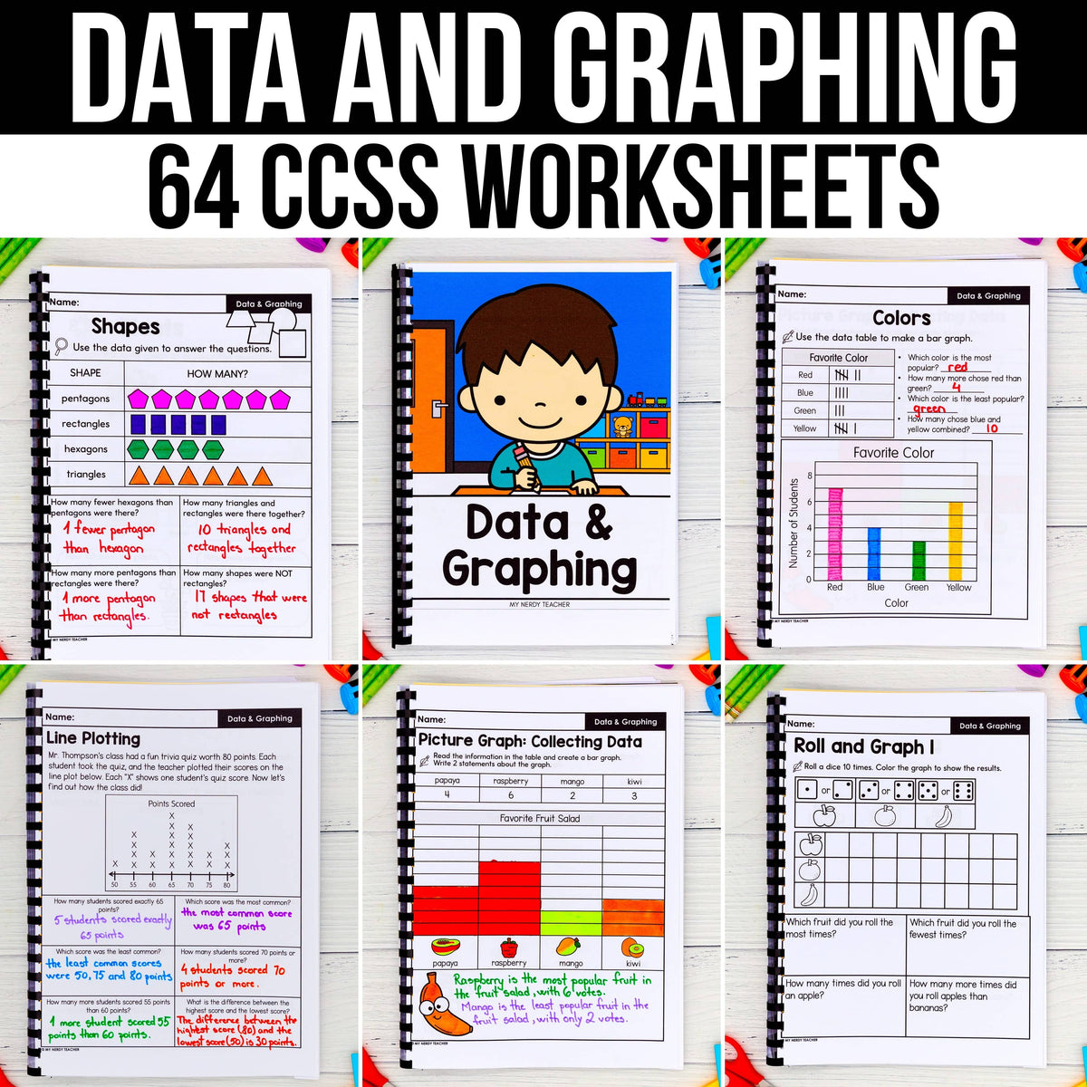 Data and Graphing - 2nd Grade Math Worksheets – My Nerdy Teacher