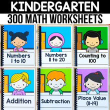 Load image into Gallery viewer, Buy 3 Get 1 FREE Bundle — Kindergarten Math Essentials Pack