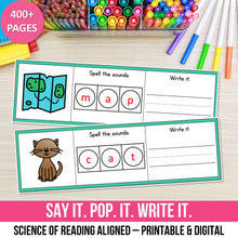 Load image into Gallery viewer, Say it. Pop it. Write it - Science of Reading Centers