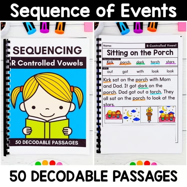 50 R-Controlled Vowels Decodable Read & Sequence Phonics Passages – My ...